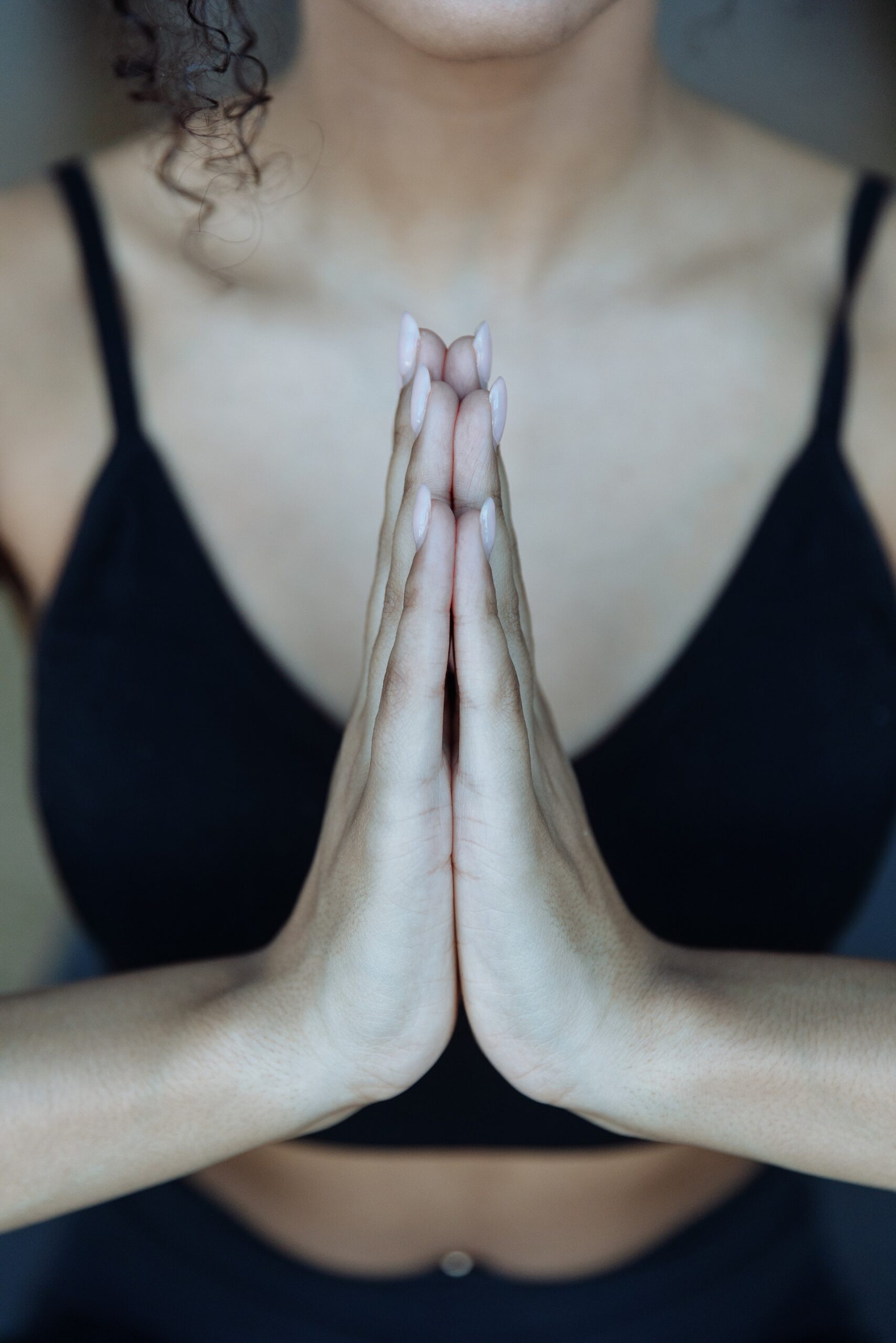 Hands resting in prayer position